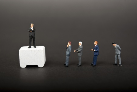 some busines people on stageの写真素材