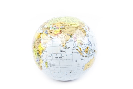 earth globe on white colorの写真素材