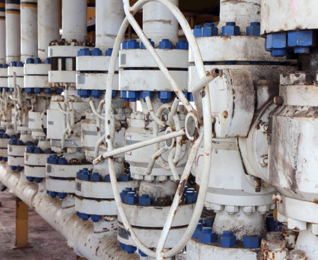 Valves manual in the process. Production process used manual valve to control the system
