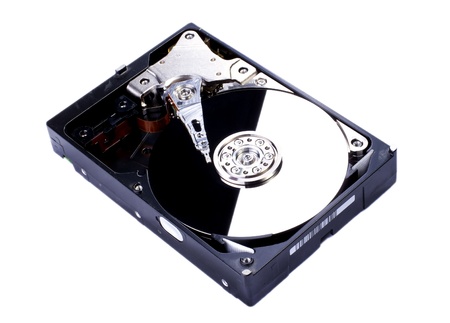 hard disk with mirror  isolated