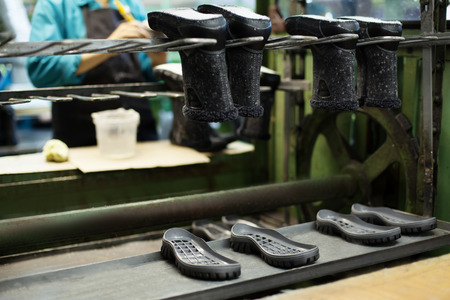 Image of footwear production - boots and rubber solesの写真素材