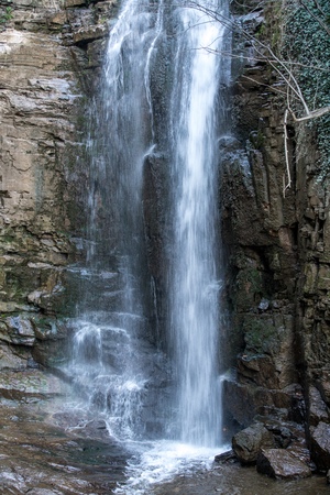 Image of beautiful waterfall, close-up. Tbilisi, Georgia