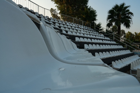 Open air deserted theater view in Turkeyの写真素材