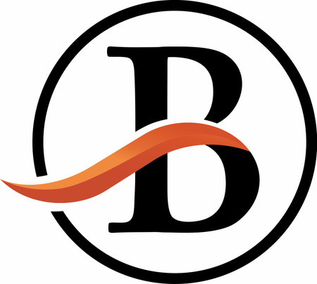This logo is made using letter B in a simple and modern style. This logo has a high level of legibility in various sizes and can be used on various media with ease.のイラスト素材