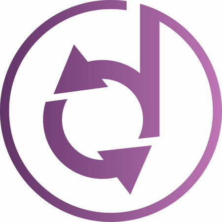 This logo is made using letter D in a simple and modern style. This logo has a high level of legibility in various sizes and can be used on various media with easeのイラスト素材