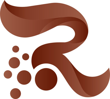 Illustration art of a chocolate swoosh icon with isolated backgroundのイラスト素材