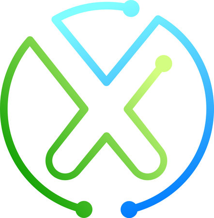 This logo is made using letter X in a simple and modern style. This logo has a high level of legibility in various sizes and can be used on various media with ease. This awesomeのイラスト素材