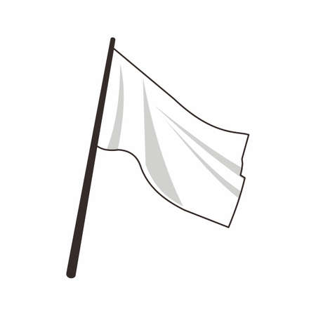 white flag vector graphic illustrationのイラスト素材