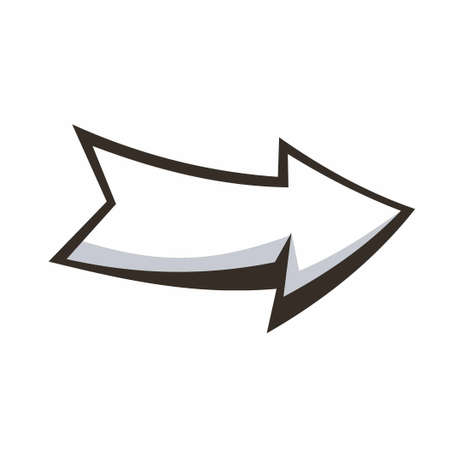 arrow direction bold outline vector designのイラスト素材