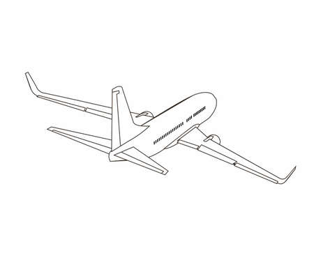 modern airplane transportation vector designのイラスト素材