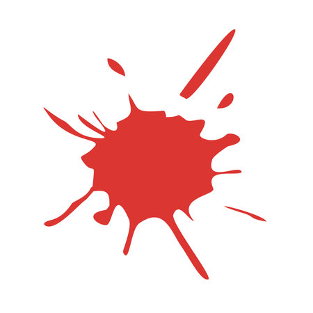 red blood paint splash vector designのイラスト素材
