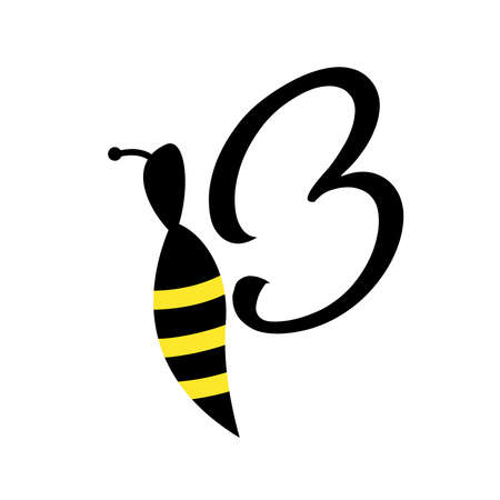 bee illustration vector designのイラスト素材