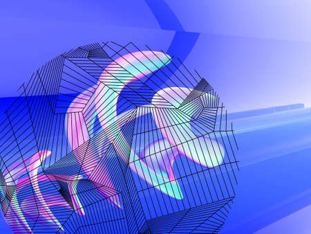 Abstract gradient of red, green, blue 3d liquid background. Modern horizontal design for mobile...