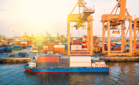Shipping,cargo to harbor.