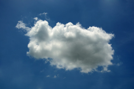 white cloud in the blue sky