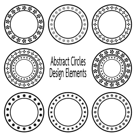 set abstract circle design elementのイラスト素材