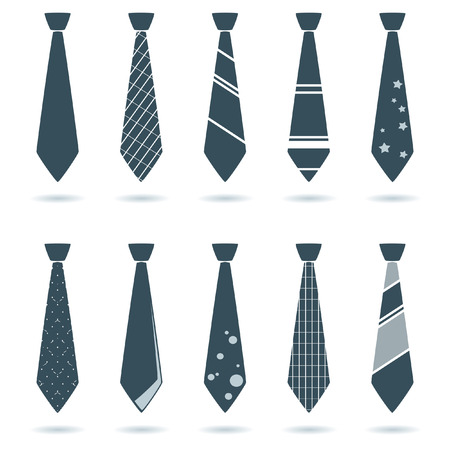 set of tie for businessmanのイラスト素材