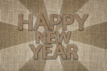 Happy New Year background, Text design from sackclothの写真素材