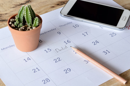 dentist appointment in calendar planner for reminderの写真素材