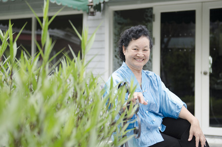 Portrait of asian elderlyの写真素材