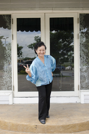Portrait of asian elderlyの写真素材