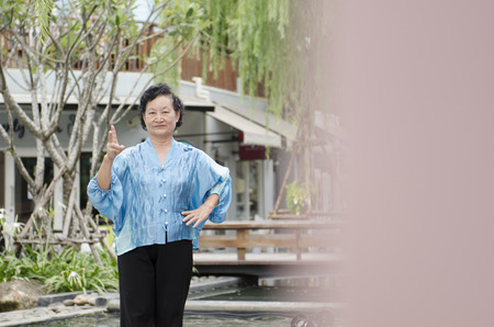 Portrait of asian elderlyの写真素材