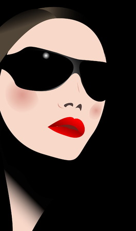 Woman in sunglassesのイラスト素材