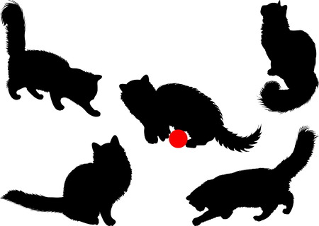 Cat silhouettesのイラスト素材