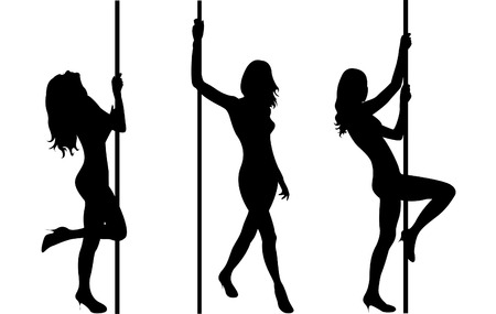 Pole dancersのイラスト素材
