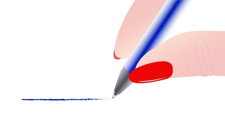 Hand draws line with penのイラスト素材