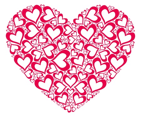 Stylized red heartのイラスト素材