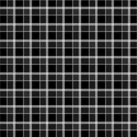 Black and white plaid patternのイラスト素材