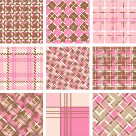 Plaid patternsのイラスト素材