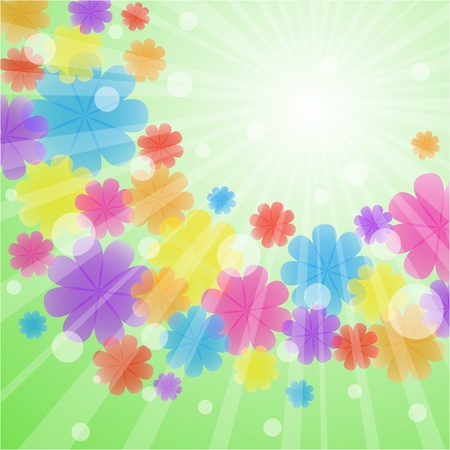 Vector floral backgroundのイラスト素材