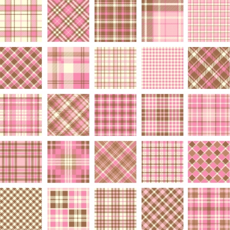 Big plaid pattern setのイラスト素材