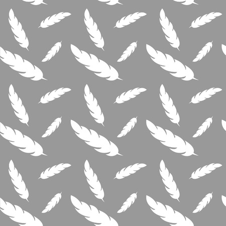 Fying feathers, vector seamless patternのイラスト素材