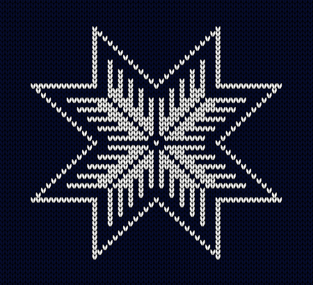 Knit snowflake designのイラスト素材