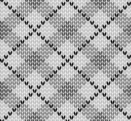 Seamless knitting vector patternのイラスト素材