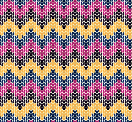 Seamless knitting zigzag patternのイラスト素材