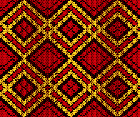 Seamless knitting patternのイラスト素材