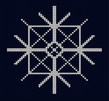 Seamless knit snowflake designのイラスト素材