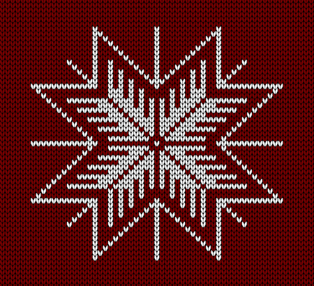 Seamless knit snowflake designのイラスト素材
