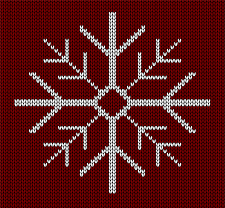 Seamless knit snowflake designのイラスト素材