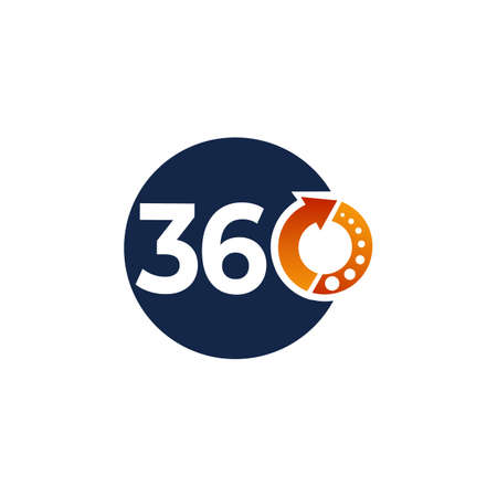 360 logo design vector inspirationのイラスト素材