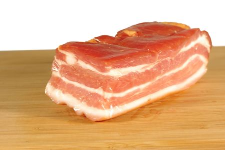 bacon on board to cutting の写真素材