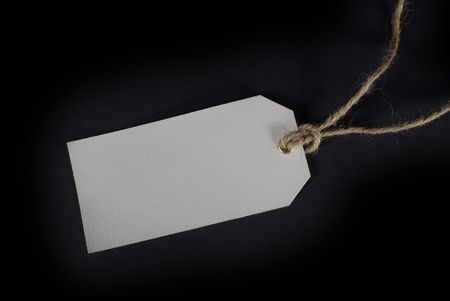 empty label on black background