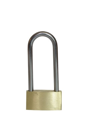 metal padlock on white backgroundの写真素材