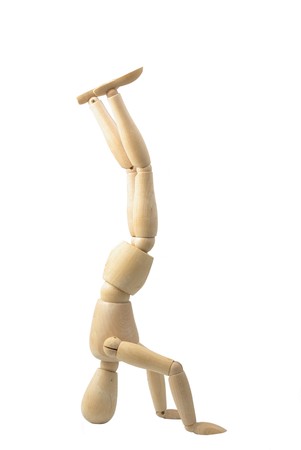  wooden dummy on white background