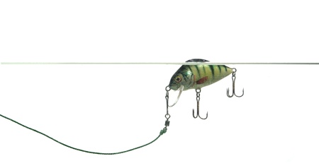  wobbler for fishing on white background
