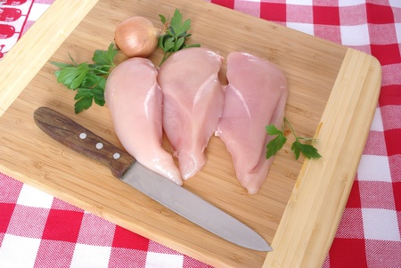 fillet with chicken on board to cuttingの写真素材